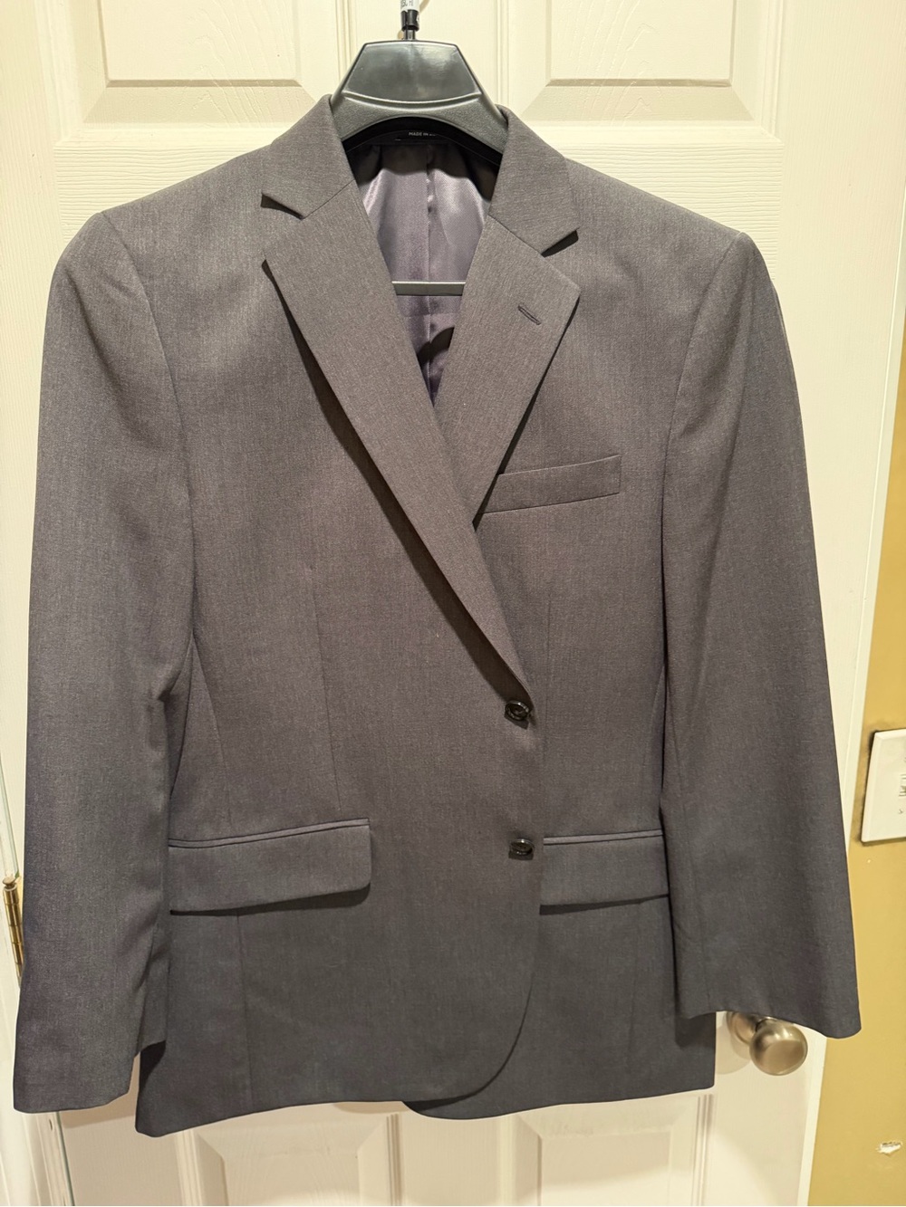 Stafford Men's Charcoal Gray Two-Button Suit Jacket